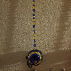 Rams NFL mini Bling Car Charm Helmet